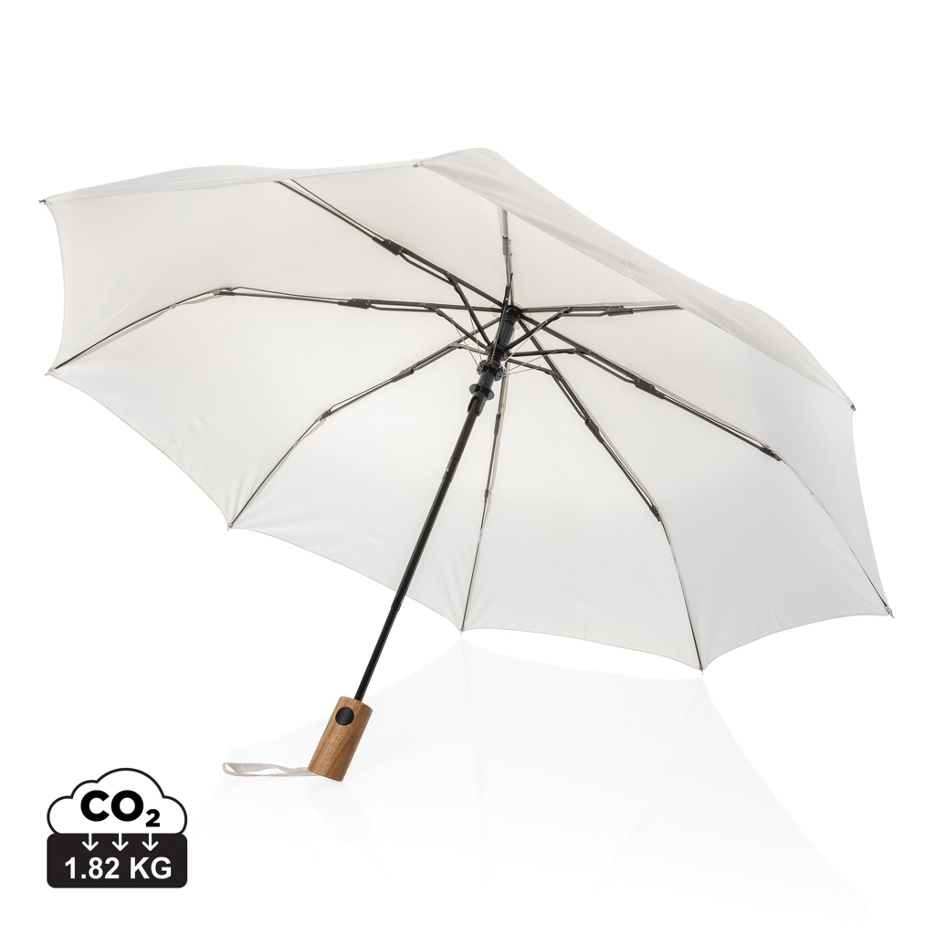 Miniature 11 pour Mini parapluie 21" à ouverture auto en bois d'acacia Kaycey