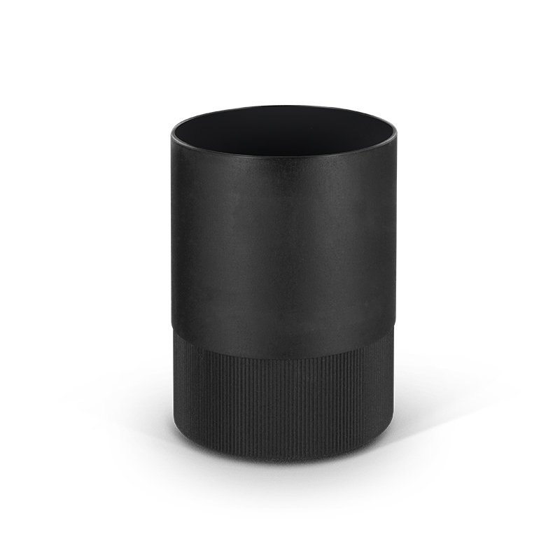 Miniature 2 pour POT A CRAYONS PLASTIQUE RECYCLE NOIR