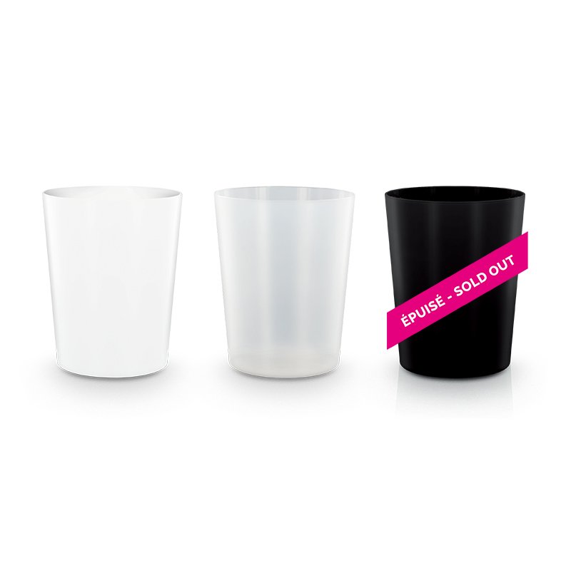 Miniature 2 pour GOBELET PLASTIQUE REUTILISABLE 12 cl RAS BORD