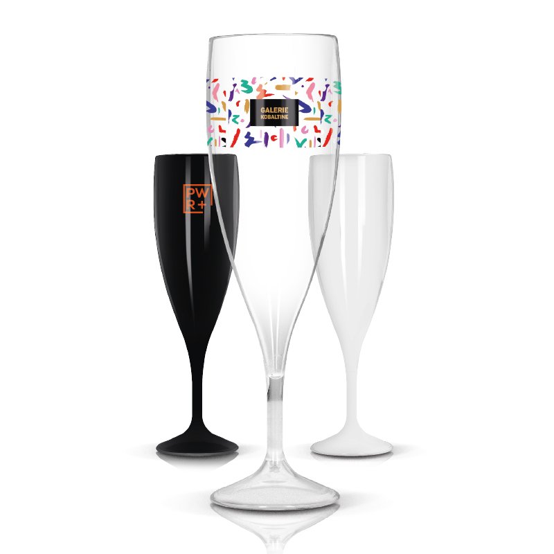 Miniature 1 pour FLUTE A CHAMPAGNE EN PLASTIQUE REUTILISABLE TRITAN 14 cl RAS BORD