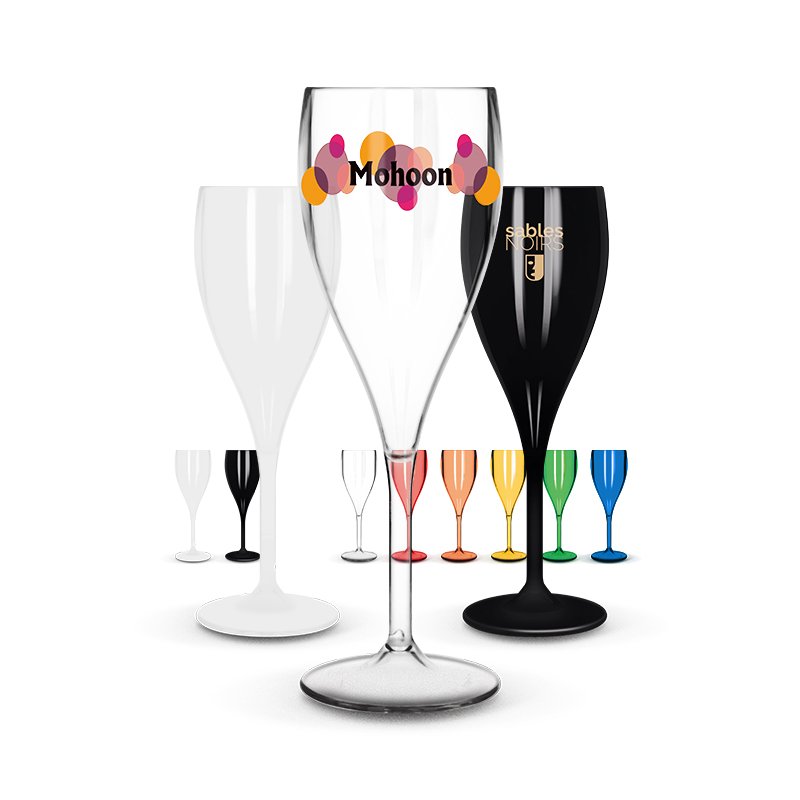 Miniature 1 pour FLUTE A CHAMPAGNE EN PLASTIQUE REUTILISABLE TRITAN 16 cl RAS BORD