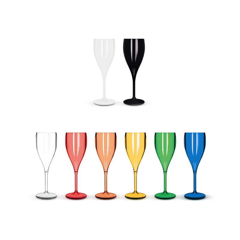 Miniature 2 pour FLUTE A CHAMPAGNE EN PLASTIQUE REUTILISABLE TRITAN 16 cl RAS BORD