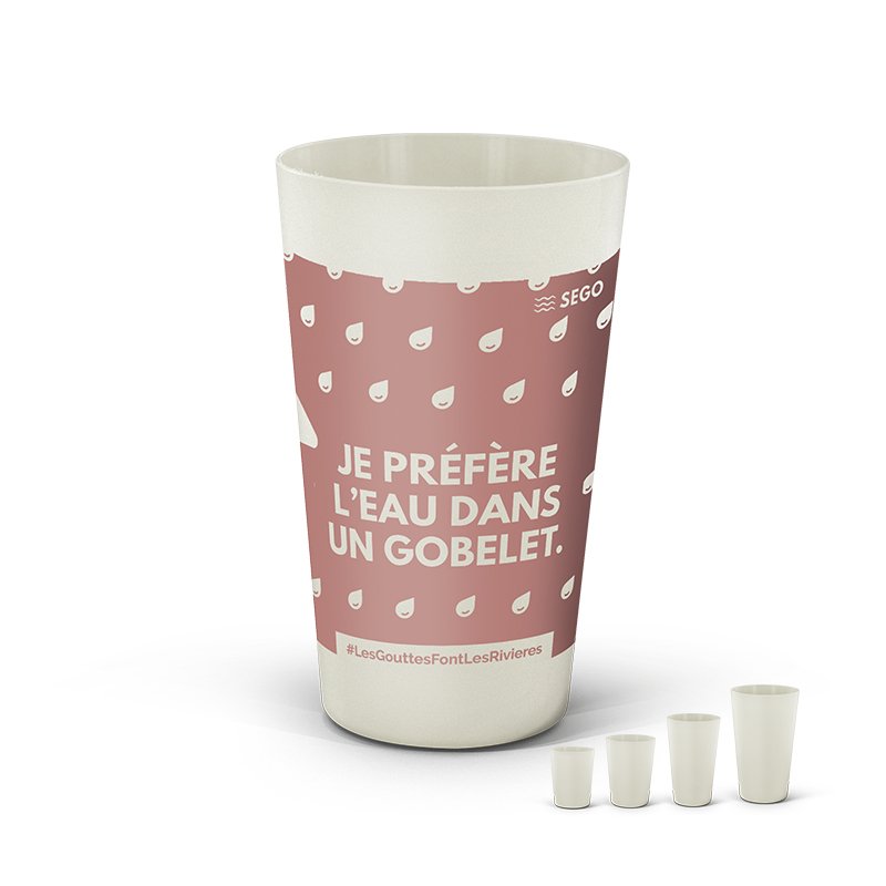 Miniature 1 pour GOBELET REUTILISABLE EN BIOCOMPOSITE 60 cl RAS BORD