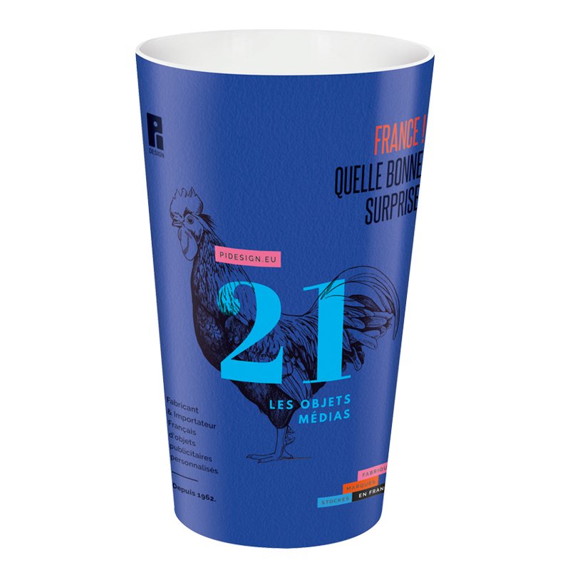 Miniature 4 pour GOBELET PLASTIQUE REUTILISABLE 60 cl  RAS BORD (IML)