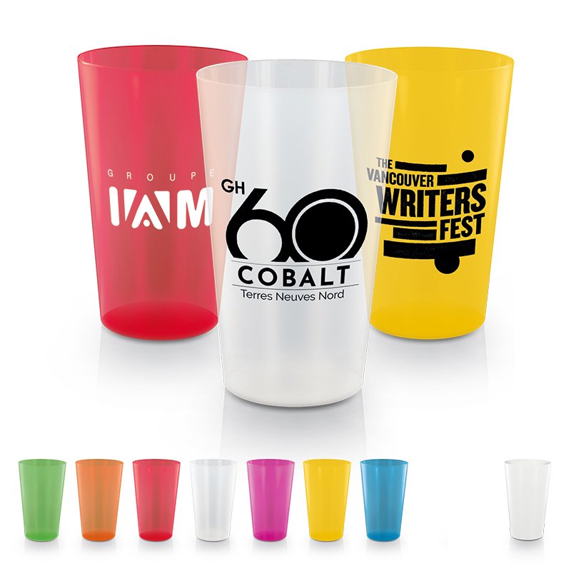 Miniature 1 pour GOBELET PLASTIQUE REUTILISABLE 60 cl RAS BORD