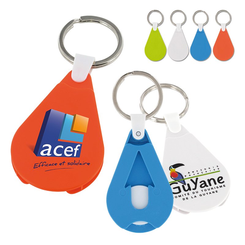 Miniature 1 pour PORTE CLES PORTE JETON (anneau 25 mm)
