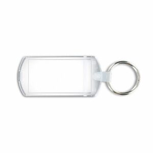 Visuel PORTE CLES TRANSPARENT PORTE-ETIQUETTE (anneau 25 mm)