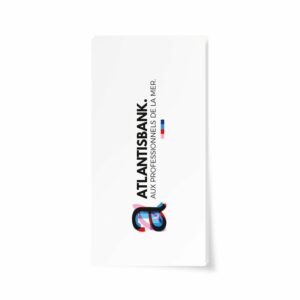 Visuel ETIQUETTES BRISTOL 55X28 mm IMPRIMEES QUADRI RECTO SEUL EN SAC DE 100