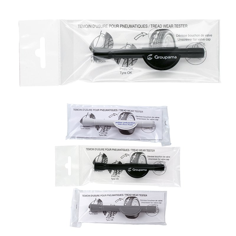 Miniature 1 pour TESTEUR USURE DE PNEUS EN SACHET INDIVIDUEL AVEC NOTICE