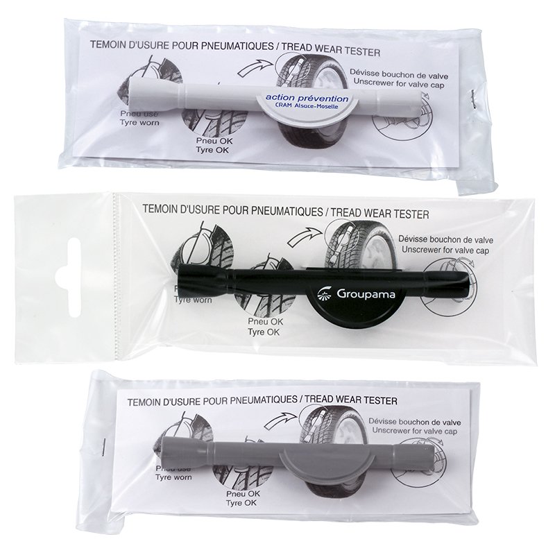 Miniature 2 pour TESTEUR USURE DE PNEUS EN SACHET INDIVIDUEL AVEC NOTICE