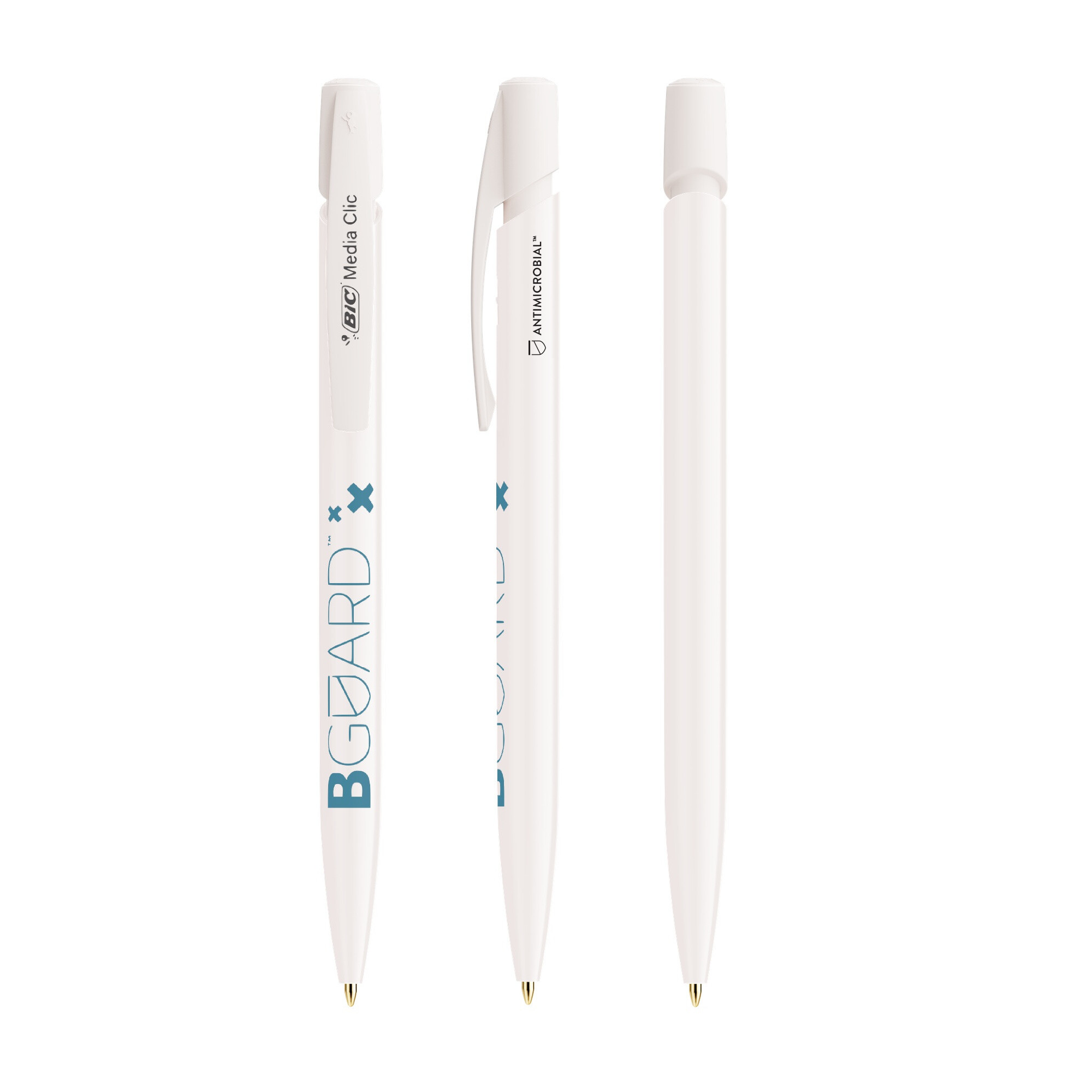 Miniature 5 pour Stylo bille BIC® Media Clic BGUARD™ Antimicrobial Ecolutions® Logo Antimicrobial