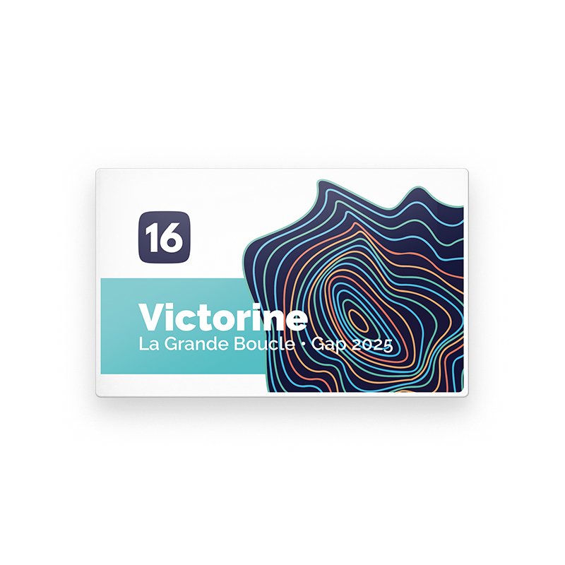 Miniature 3 pour BADGE PLASTIQUE (PS) RECTANGLE 70x43 mm AVEC PINCE EPINGLE