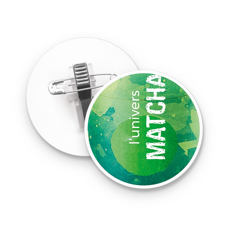 Miniature 1 pour BADGE PLASTIQUE (PS) ROND Ø55 mm AVEC PINCE EPINGLE