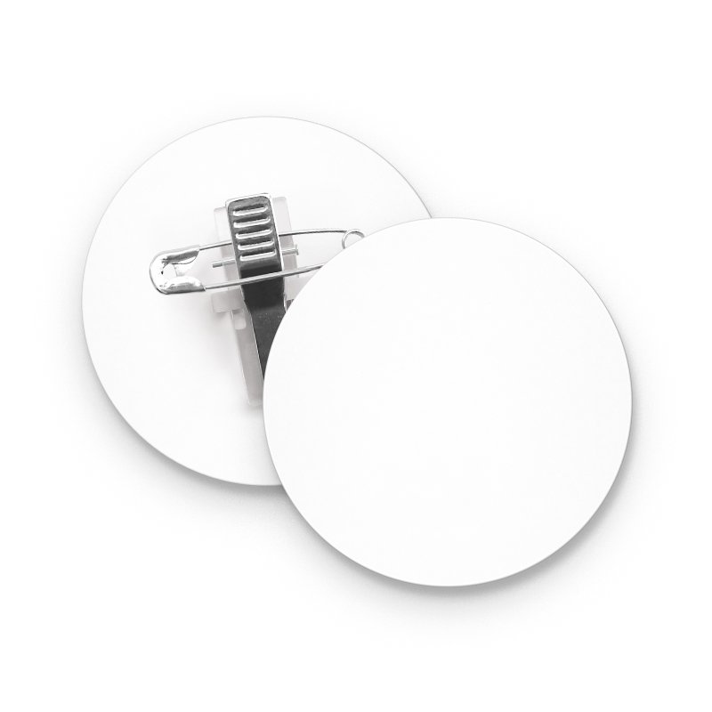 Miniature 2 pour BADGE PLASTIQUE (PS) ROND Ø55 mm AVEC PINCE EPINGLE