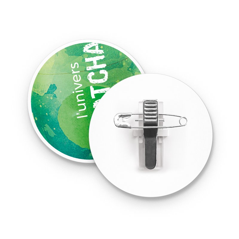 Miniature 5 pour BADGE PLASTIQUE (PS) ROND Ø55 mm AVEC PINCE EPINGLE