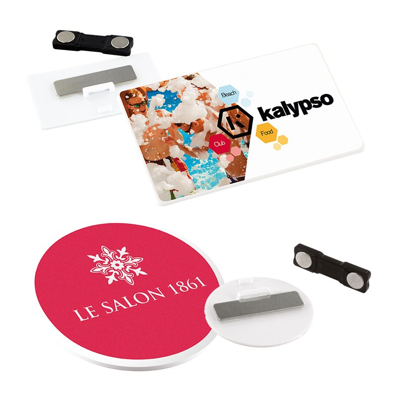 Miniature 1 pour BADGE PLASTIQUE (PS) AVEC AIMANT
