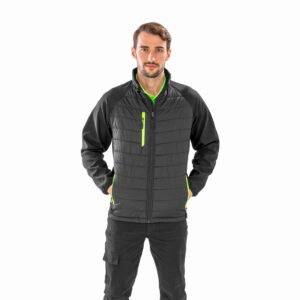 Visuel Veste softshell rembourrée black compass recyclée