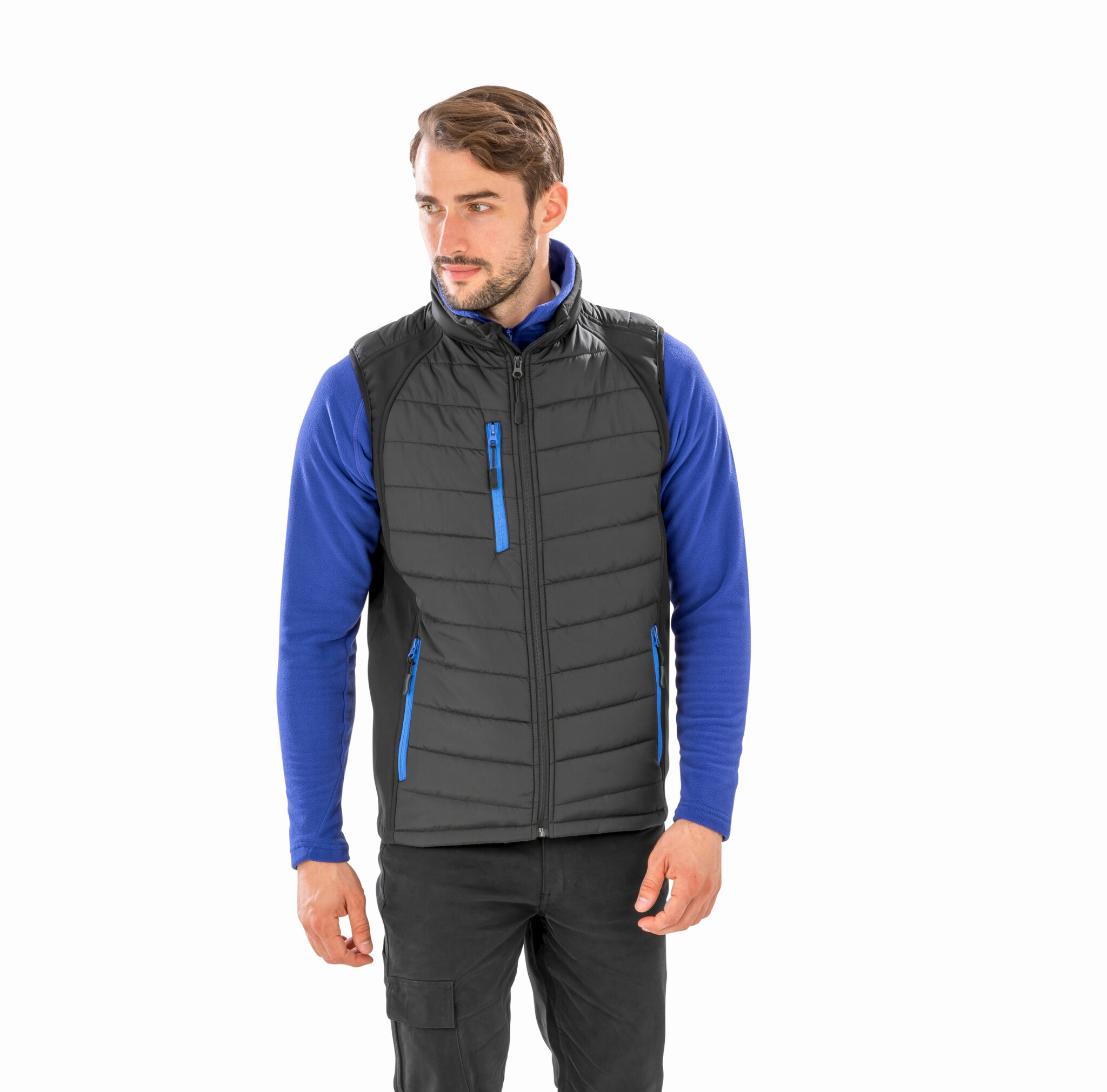 Miniature 1 pour Gilet softshell rembourré black compass recyclé