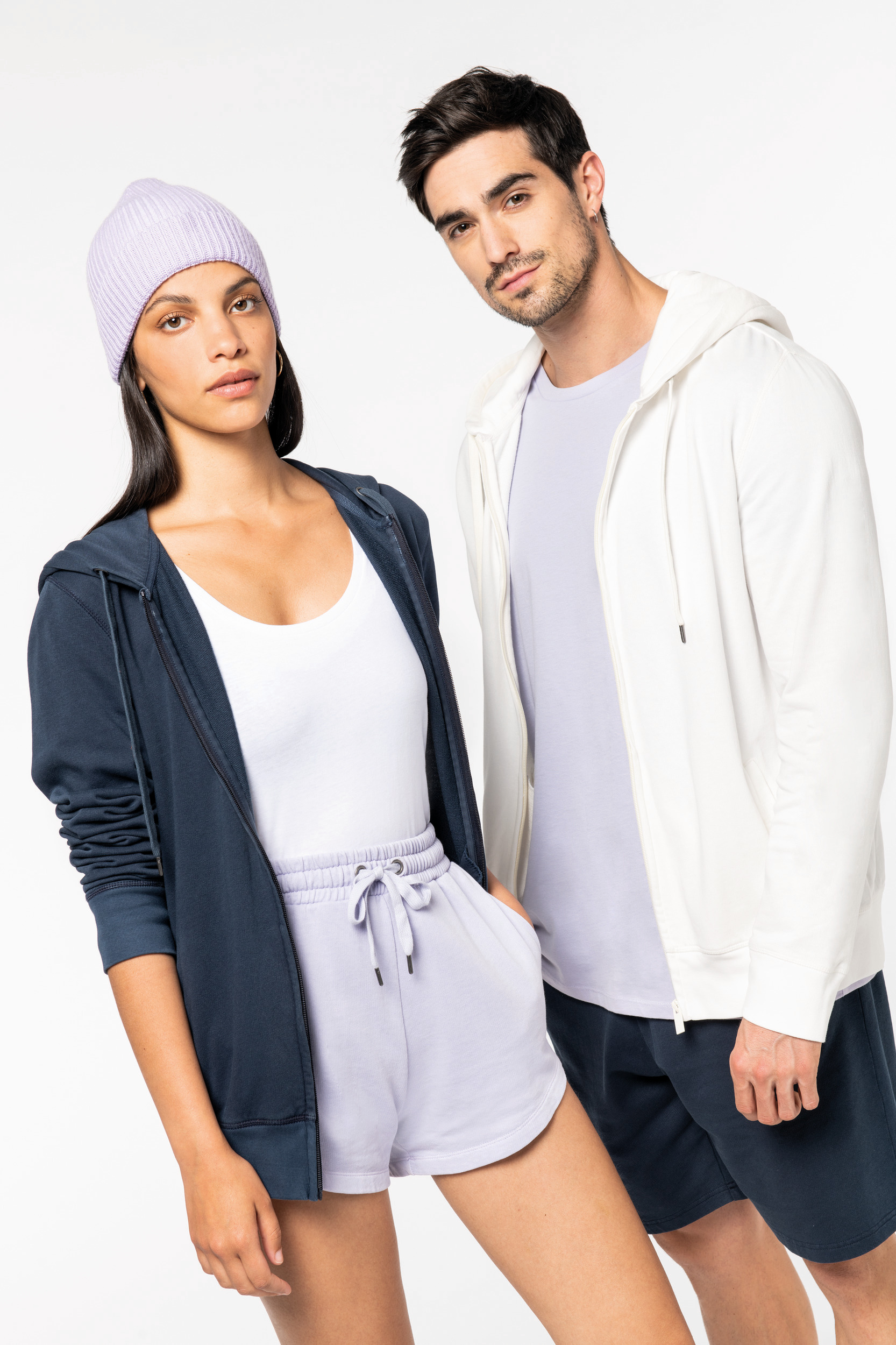 Miniature 2 pour Sweat-shirt écoresponsable zippé à capuche French Terry unisexe