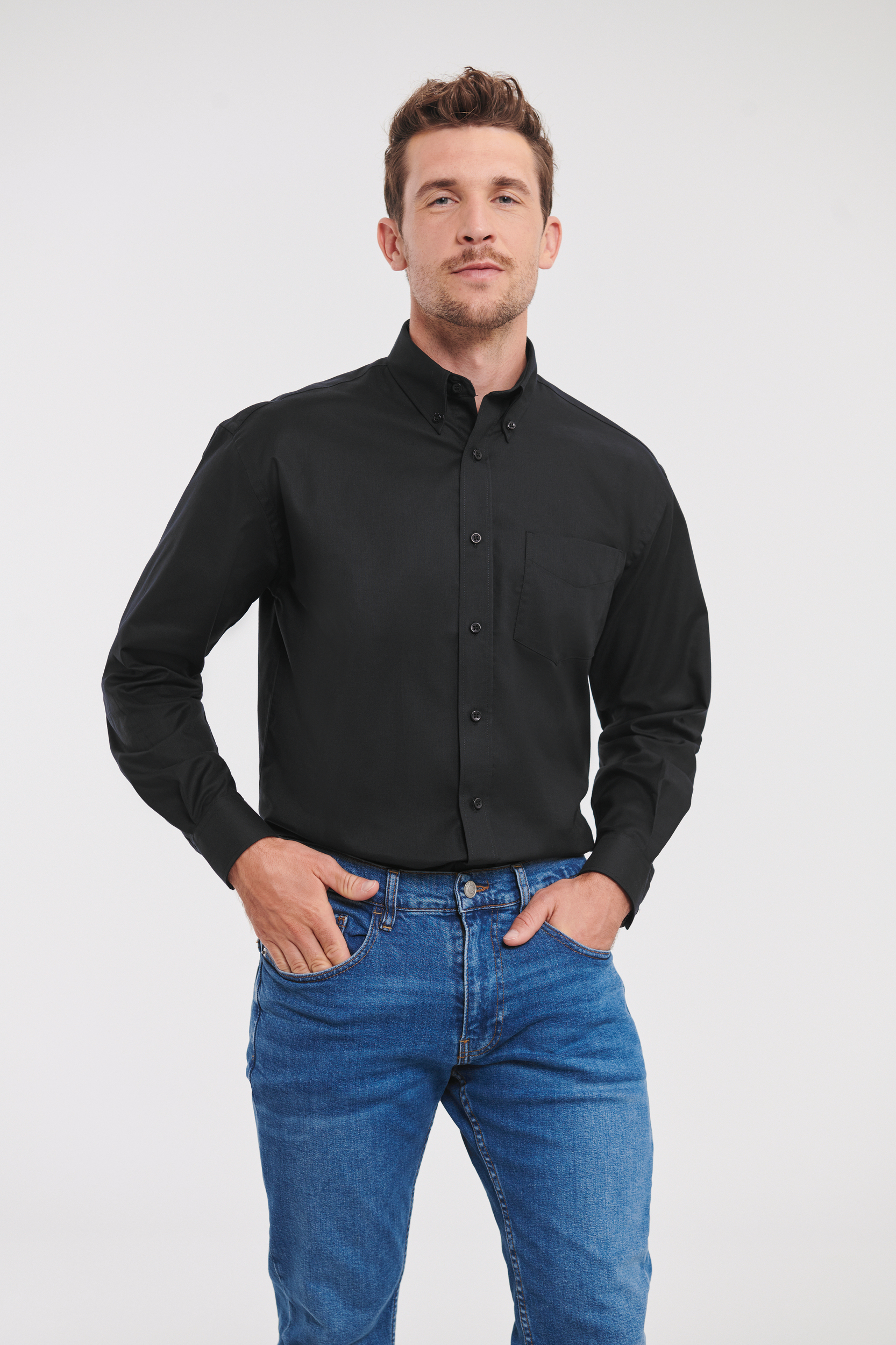 Miniature 1 pour Chemise homme manches longues Oxford