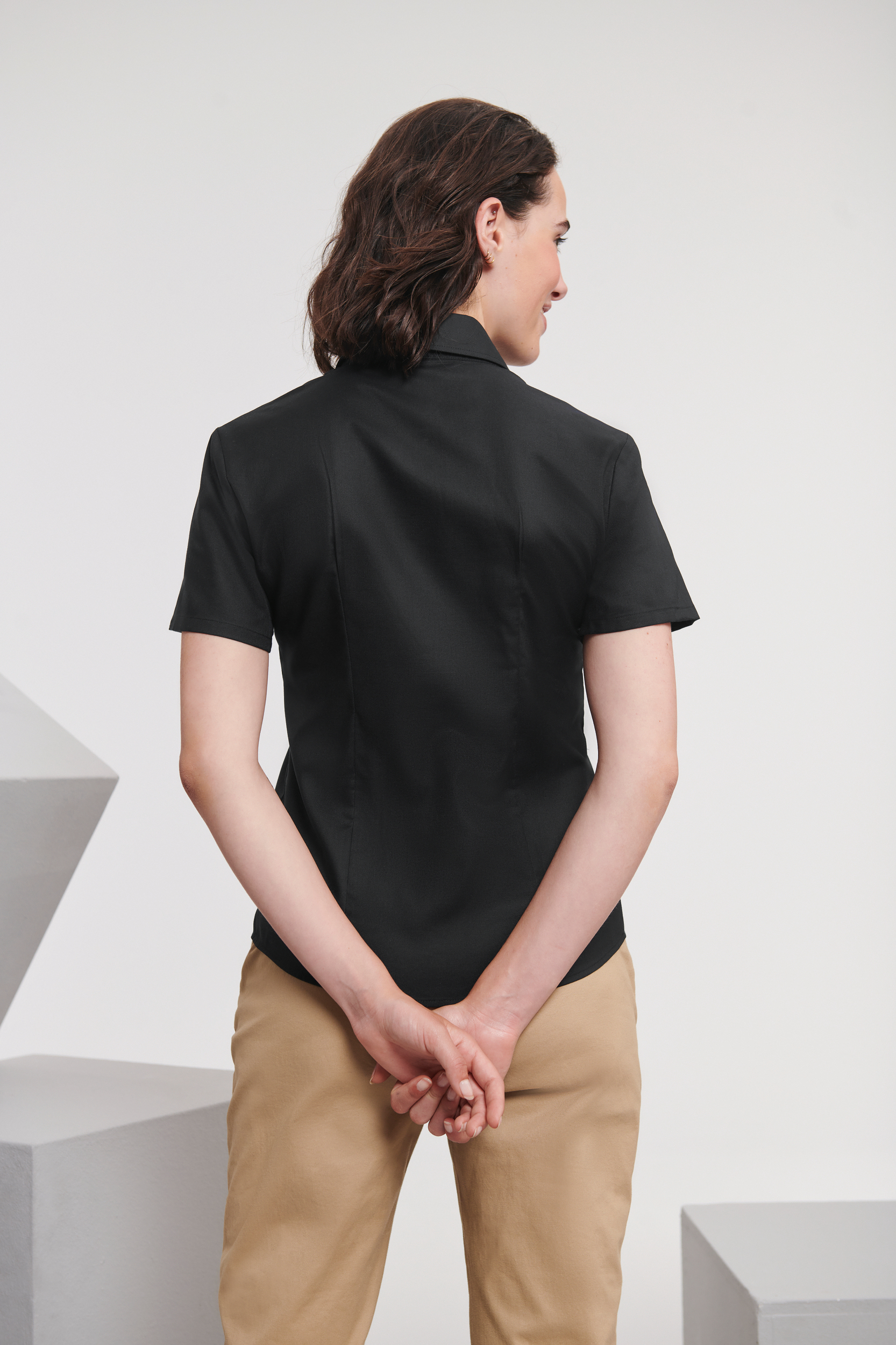 Miniature 2 pour Chemise femme manches courtes Oxford