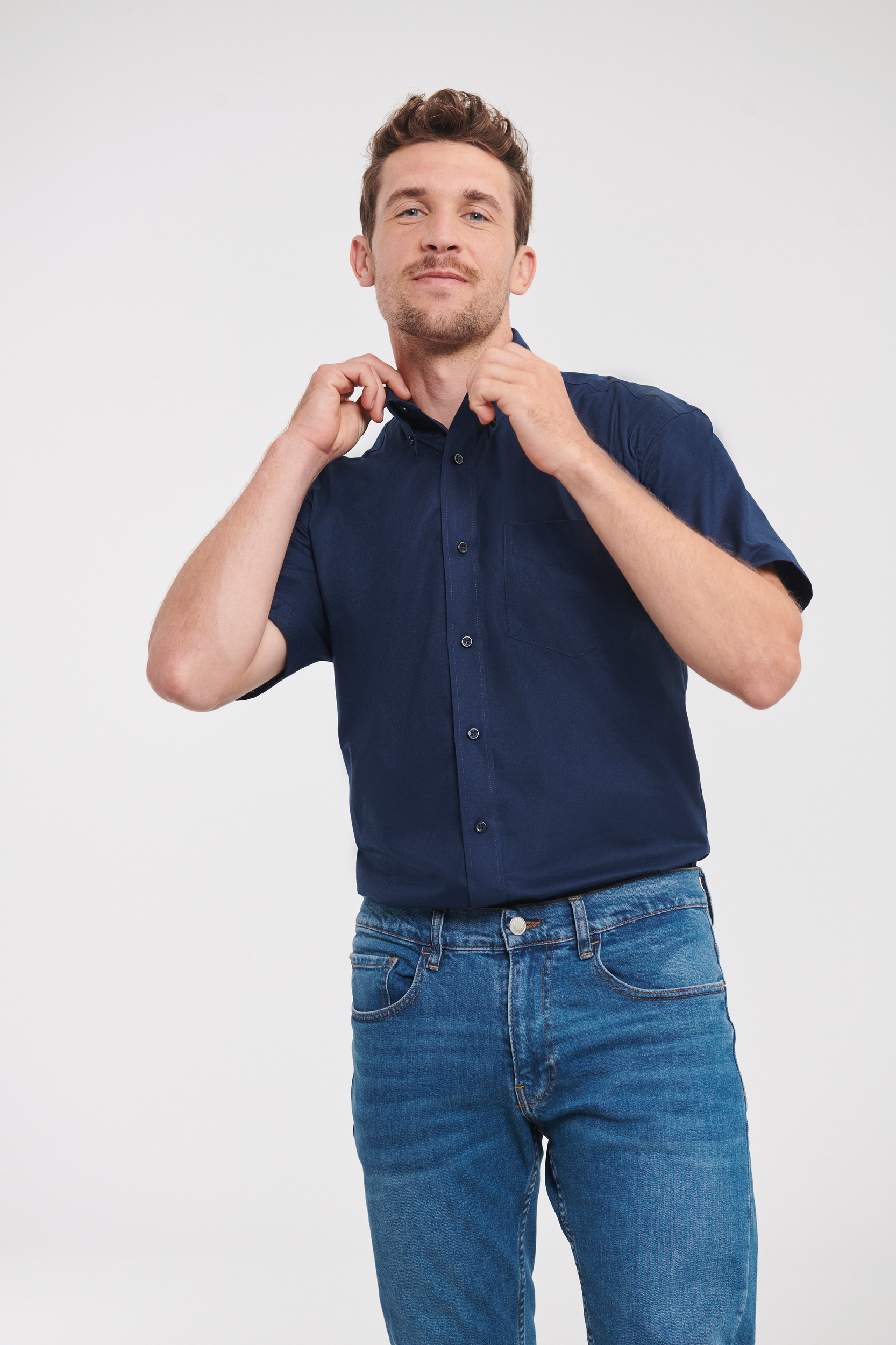 Miniature 1 pour Chemise homme manches courtes Oxford