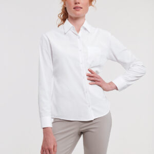 Visuel Chemise femme popeline polycoton manches longues