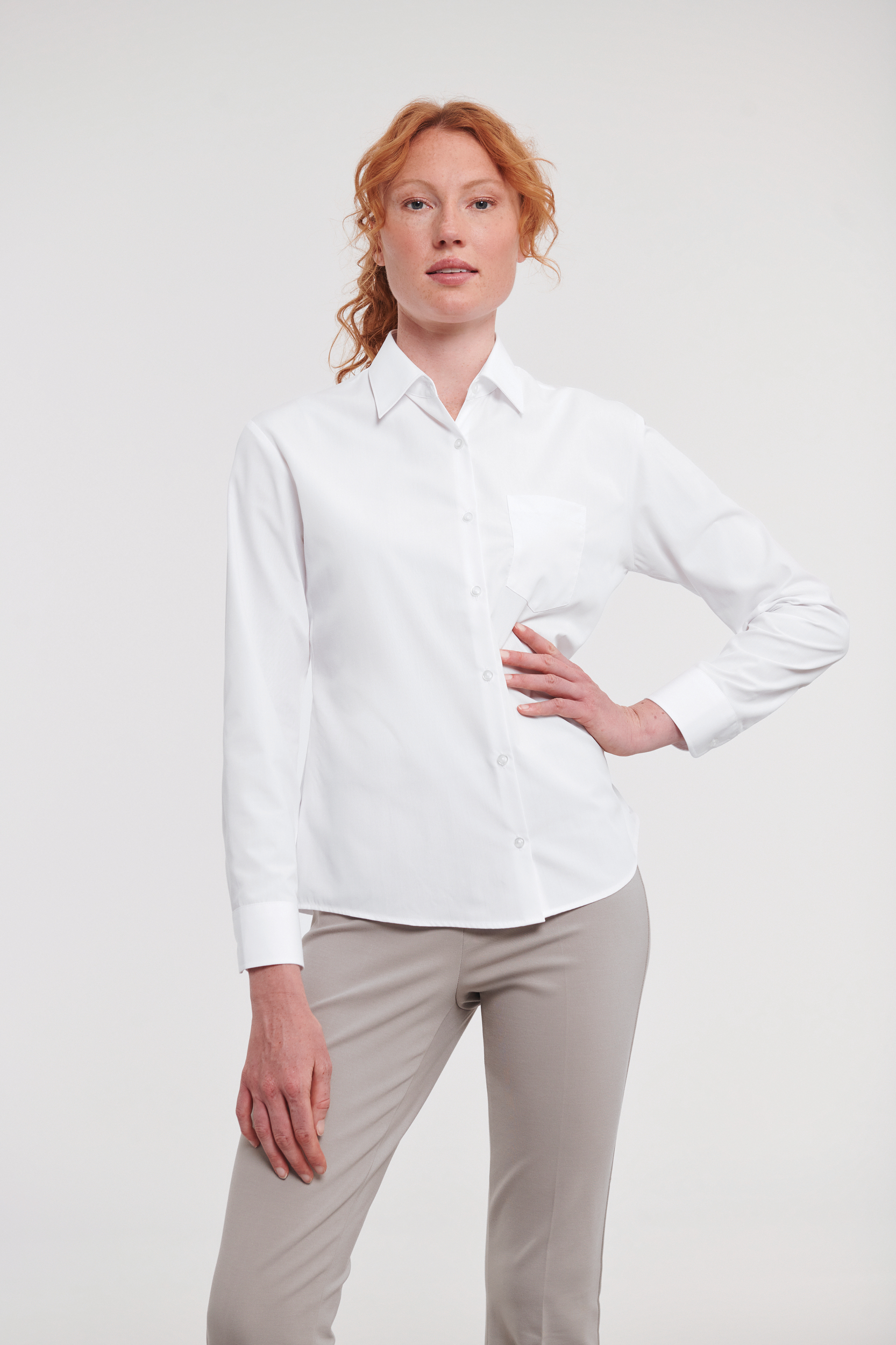 Miniature 1 pour Chemise femme popeline polycoton manches longues