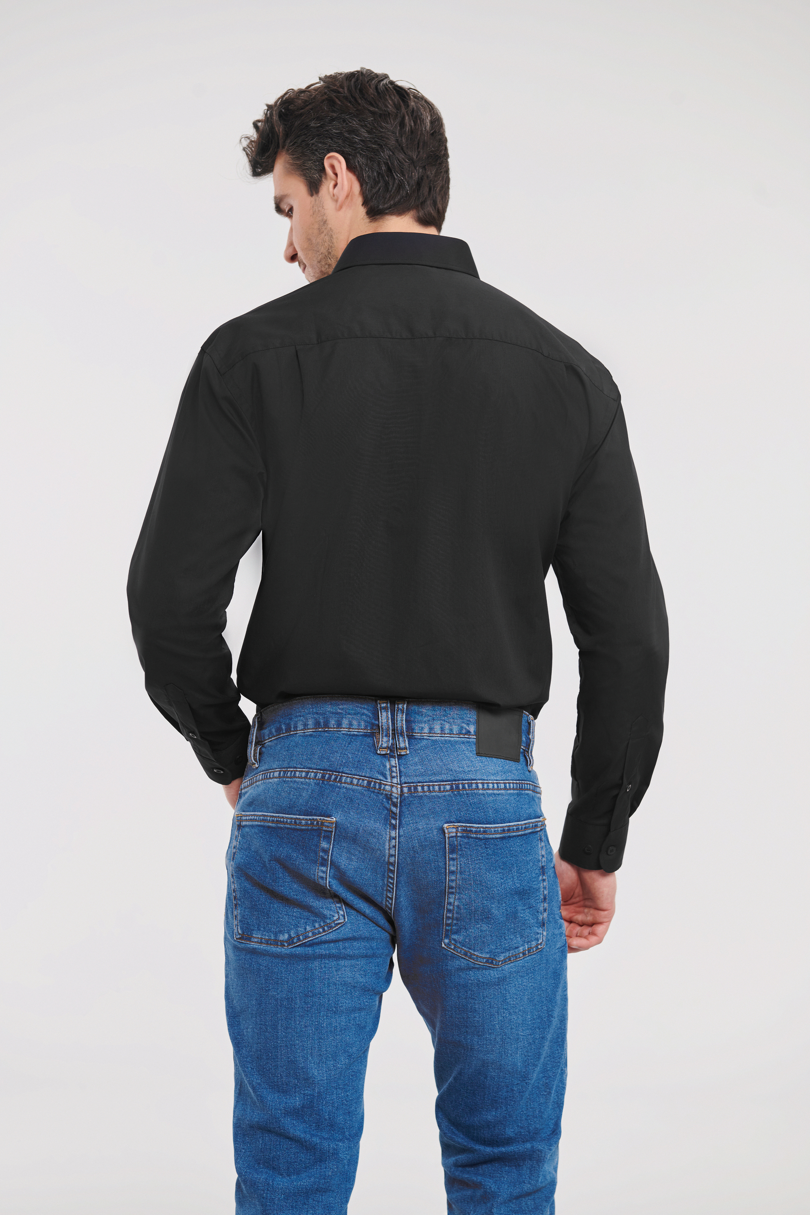 Miniature 2 pour Chemise homme popeline polycoton manches longues