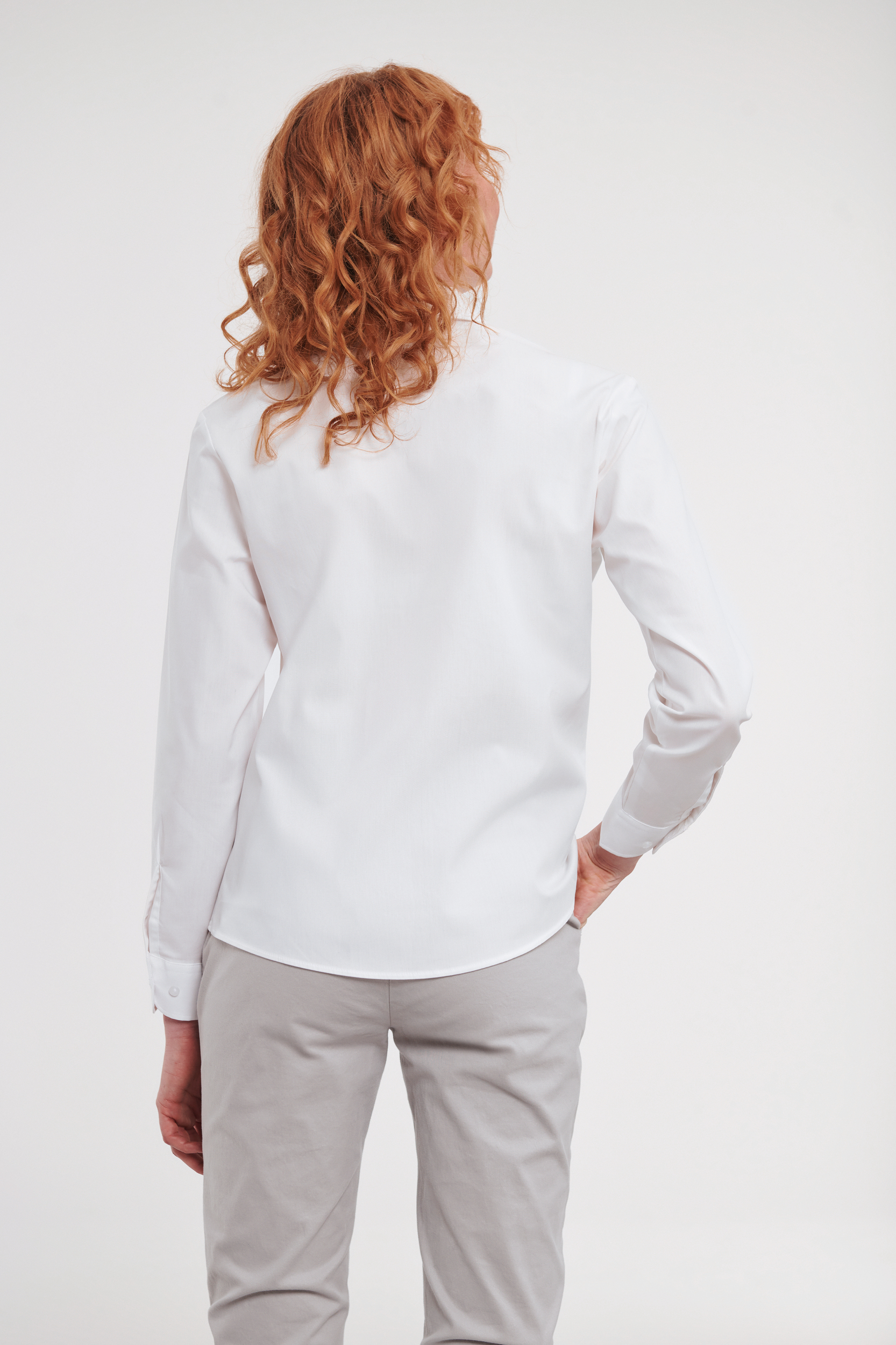 Miniature 2 pour Chemise femme popeline pur coton manches longues
