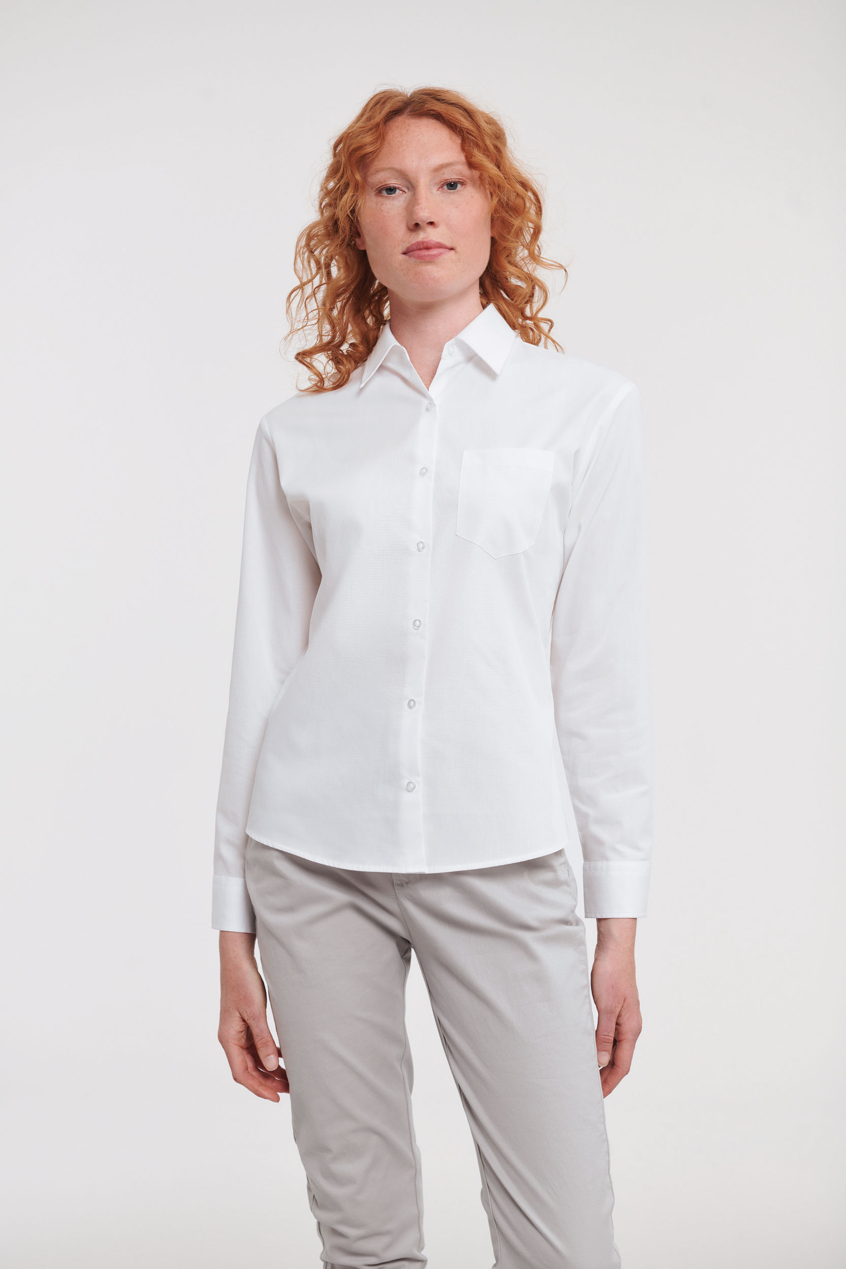 Miniature 1 pour Chemise femme popeline pur coton manches longues