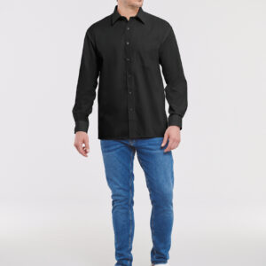 Visuel Chemise homme popeline pur coton manches longues