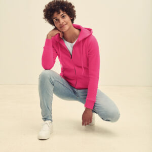 Visuel Sweat-shirt femme zippé capuche Premium (62-118-0)