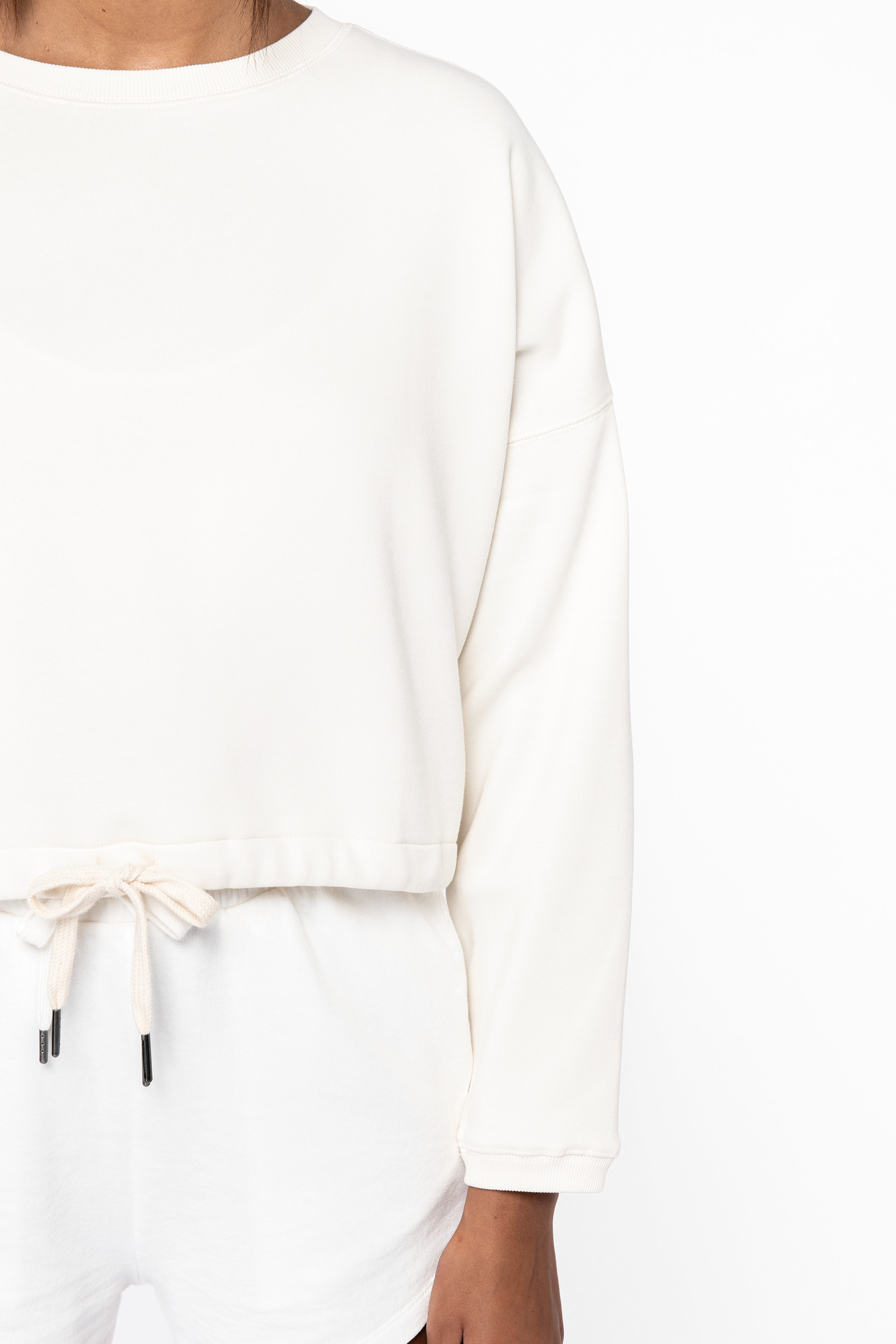Miniature 8 pour Sweat-shirt écoresponsable à col rond oversize crop femme