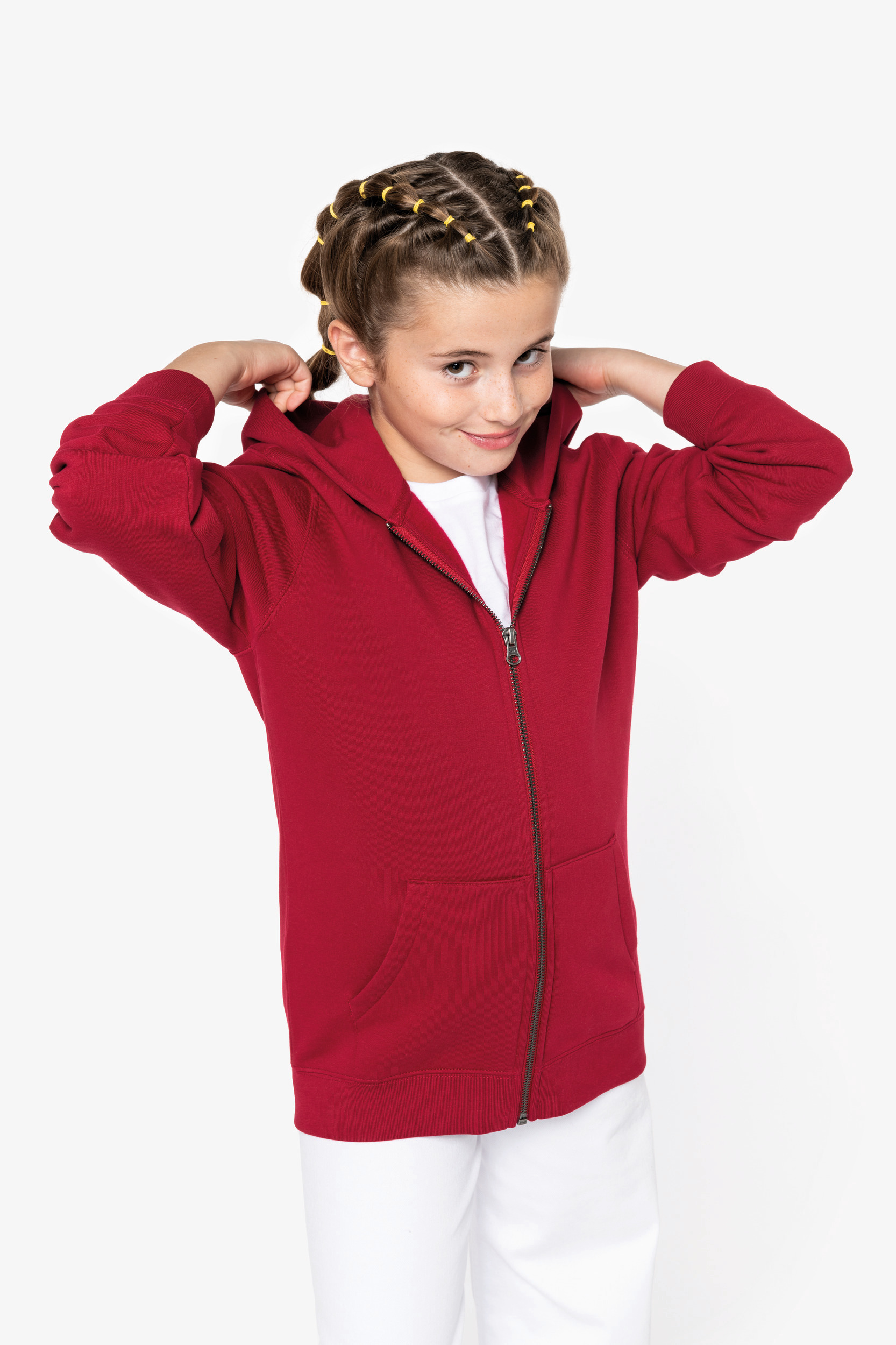 Miniature 4 pour Sweat-shirt écoresponsable zippé à capuche enfant