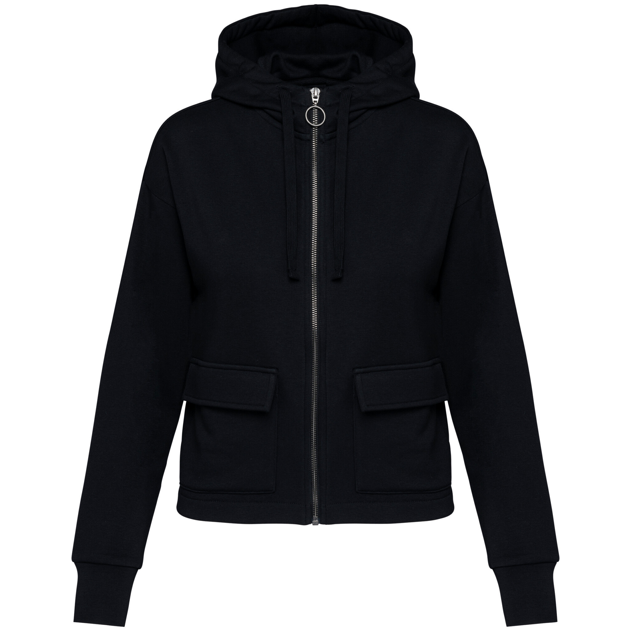 Miniature 8 pour Sweat-shirt écoresponsable zippé à capuche French Terry femme