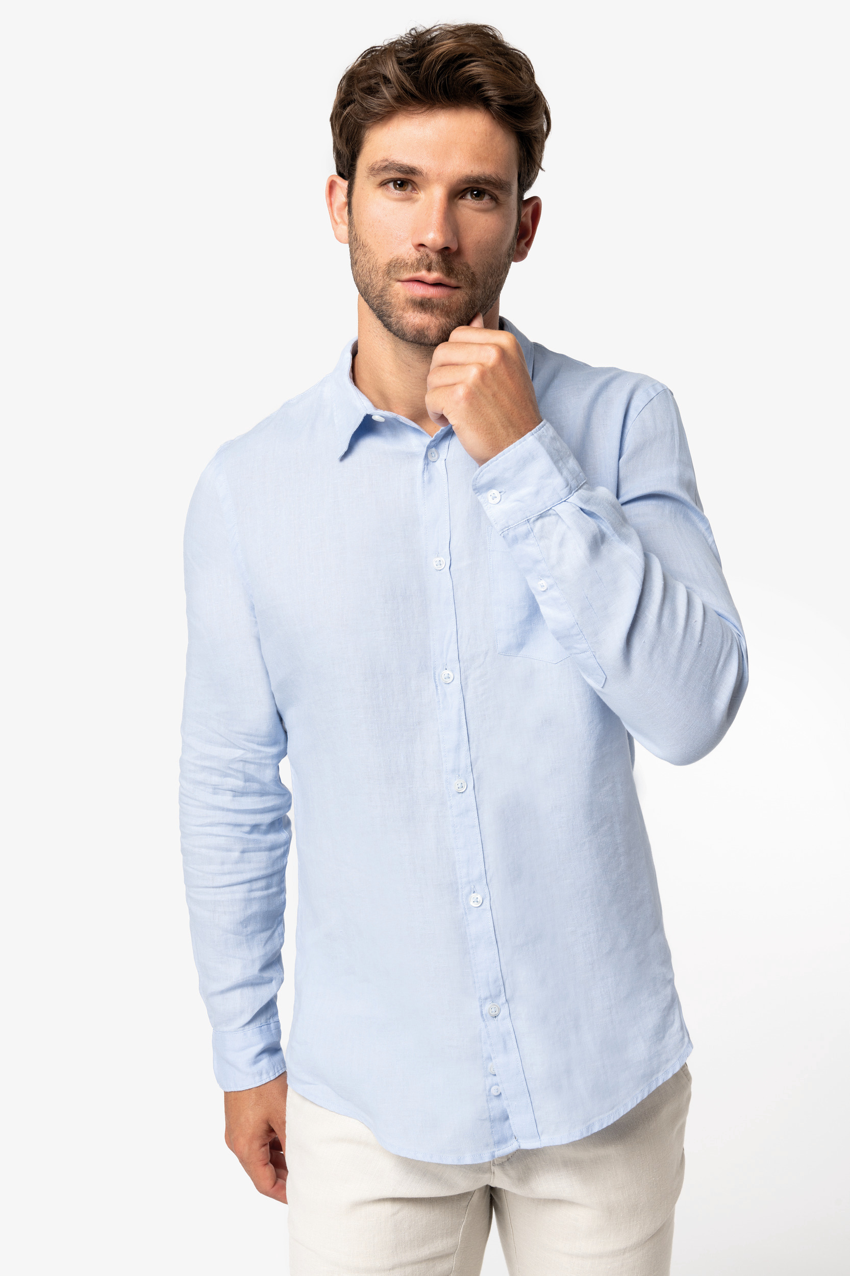 Miniature 4 pour Chemise en lin homme