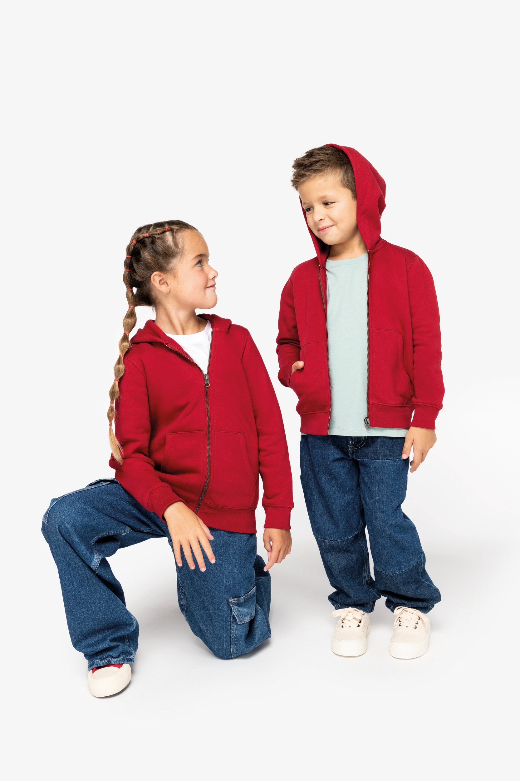 Miniature 2 pour Sweat-shirt écoresponsable zippé à capuche enfant