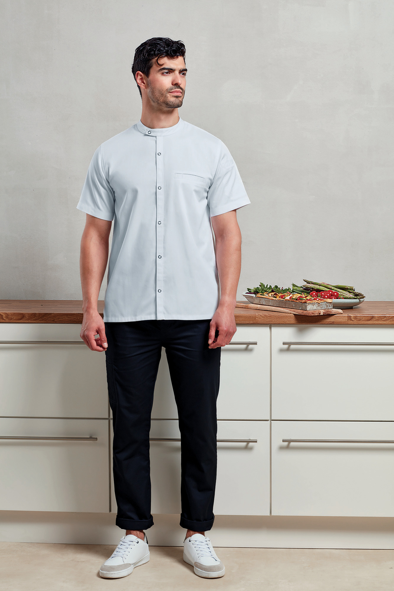 Miniature 1 pour Veste chef cuisinier manches courtes