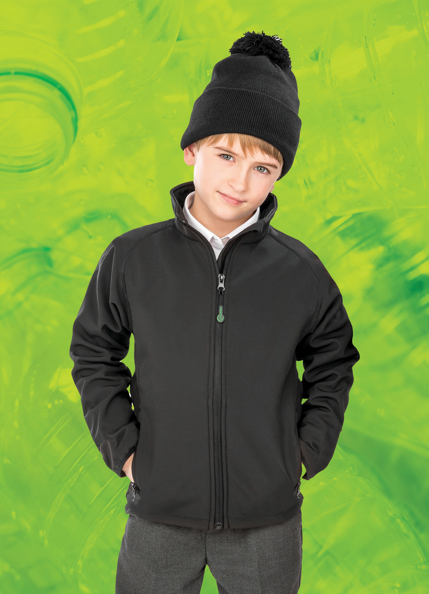 Miniature 2 pour Veste softshell recyclée 2 couches enfant
