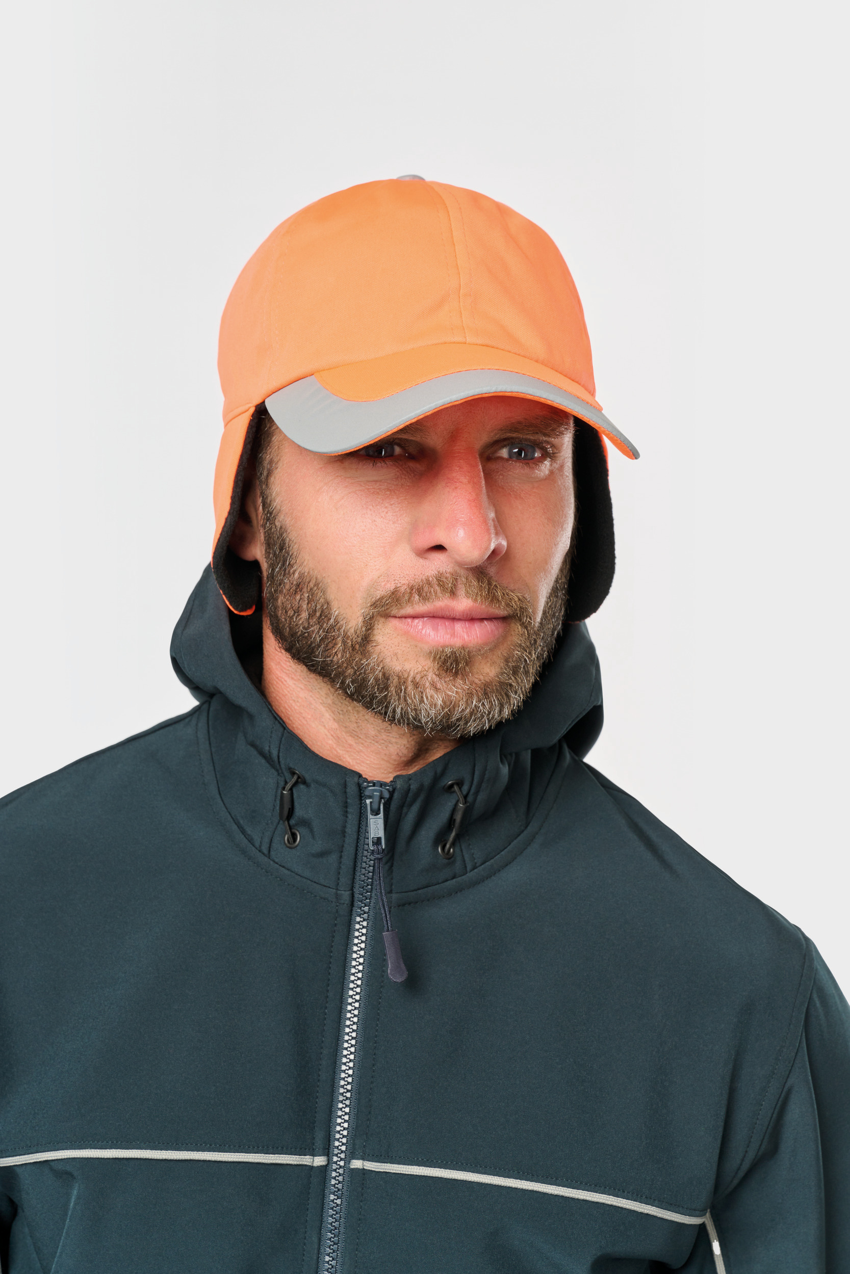 Miniature 1 pour Casquette hiver fluorescente - 6 panneaux