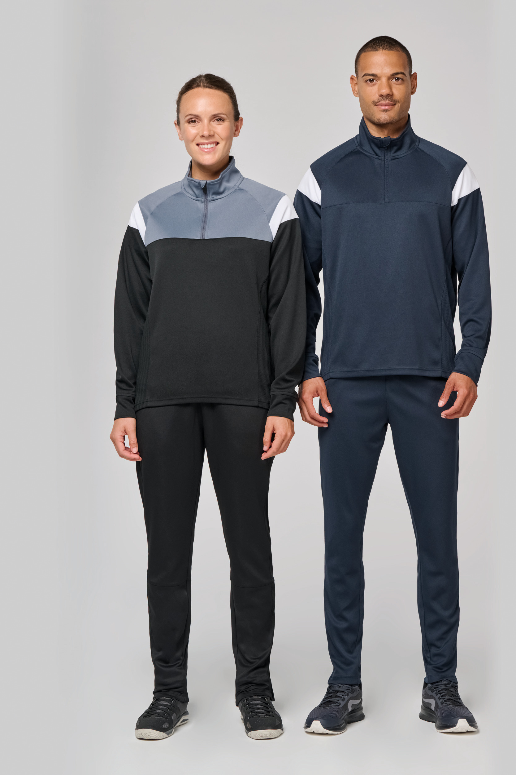 Miniature 1 pour Sweat d'entrainement 1/4 zip unisexe