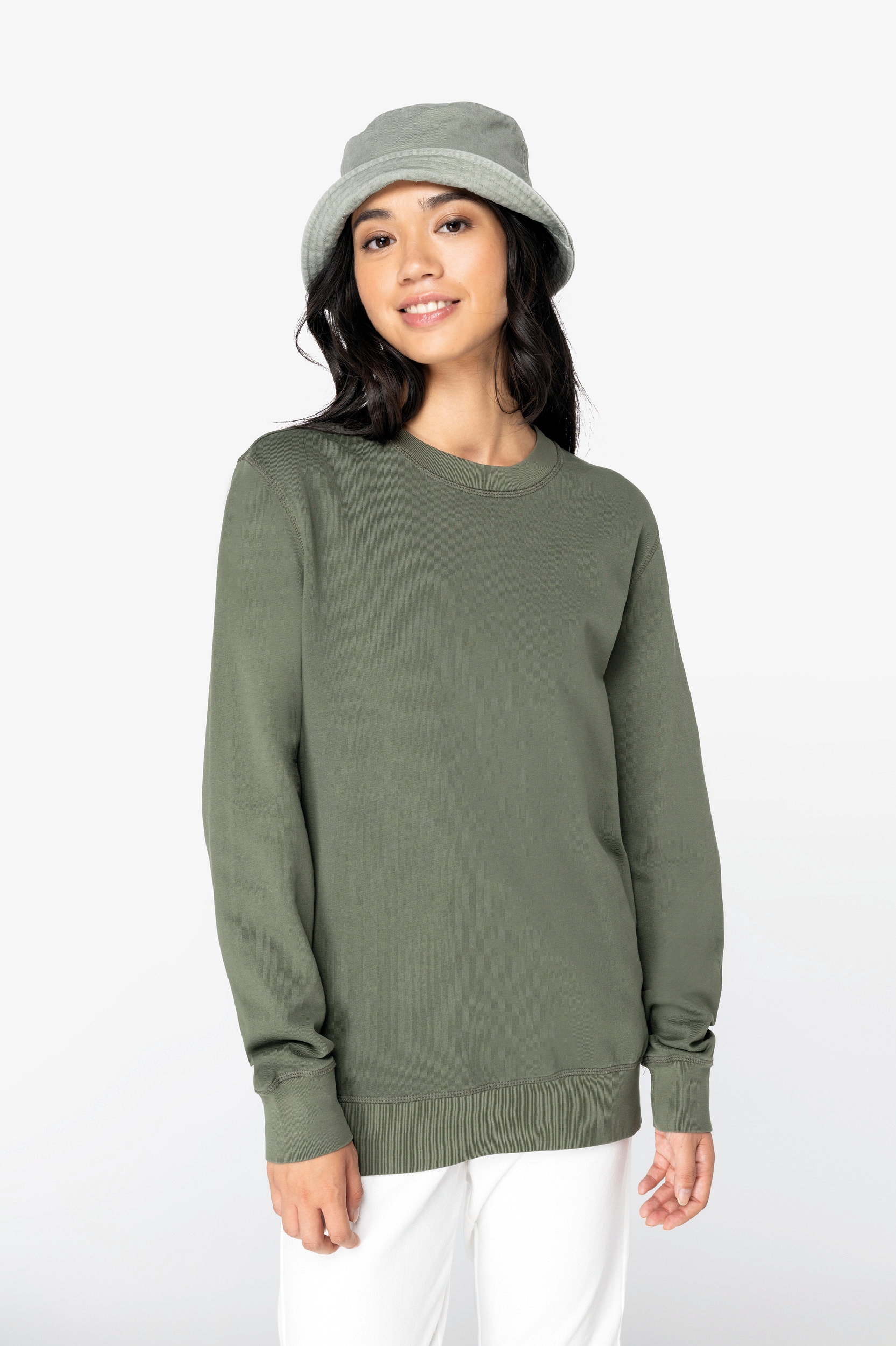 Miniature 3 pour Sweat-shirt écoresponsable à col rond French Terry unisexe