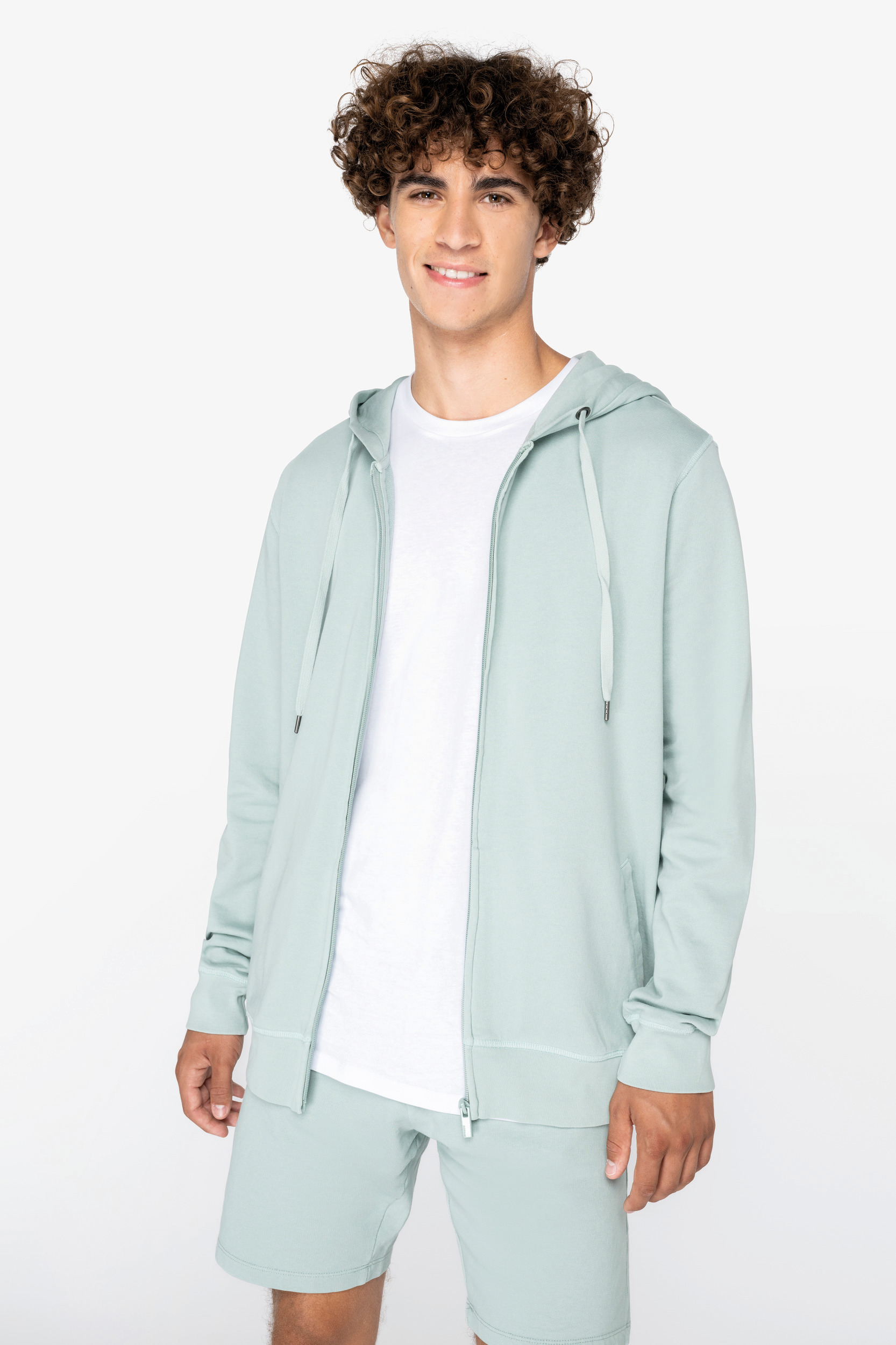 Miniature 3 pour Sweat-shirt écoresponsable zippé à capuche French Terry unisexe