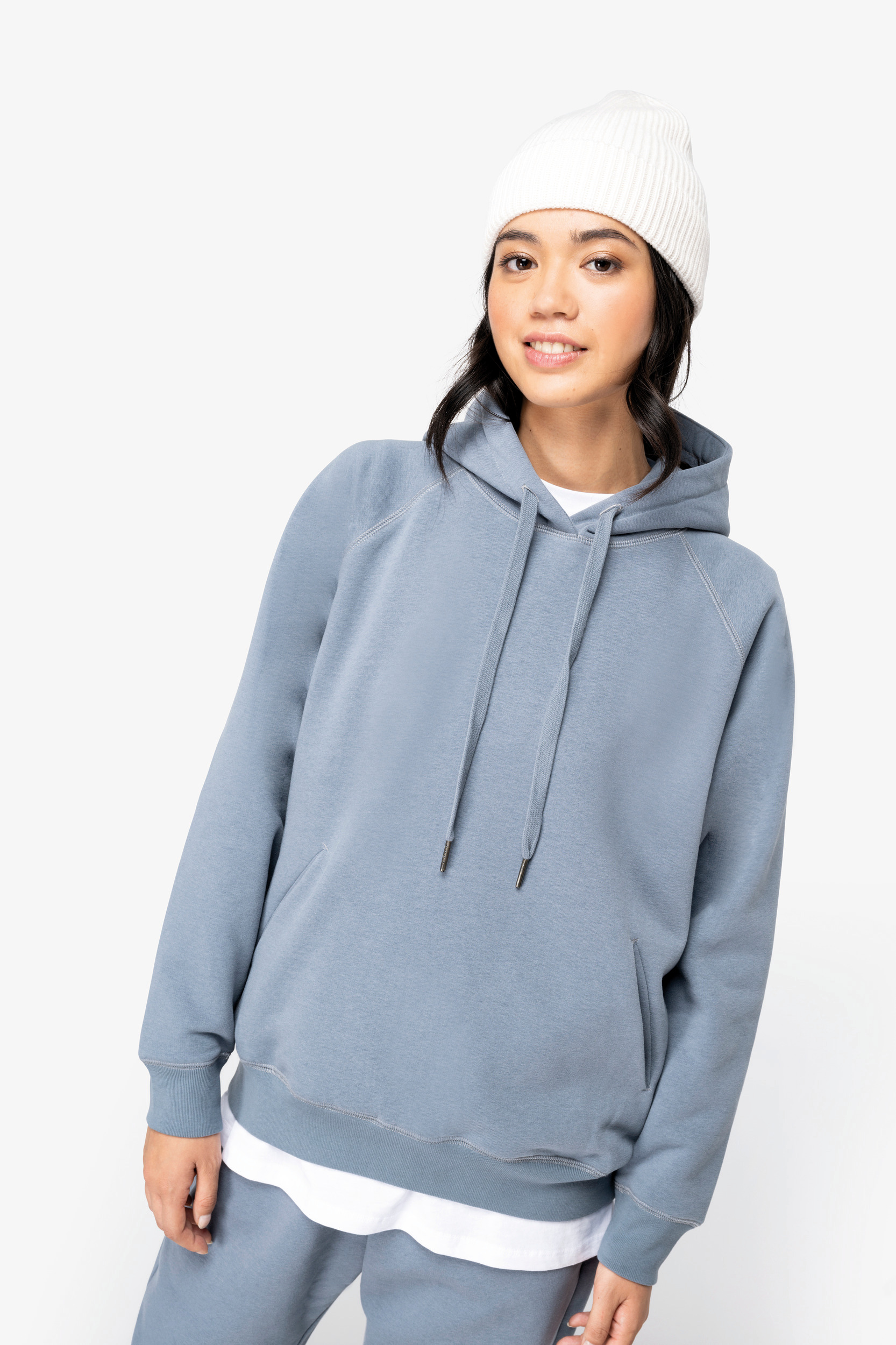 Miniature 1 pour Sweat-shirt écoresponsable à capuche raglan femme