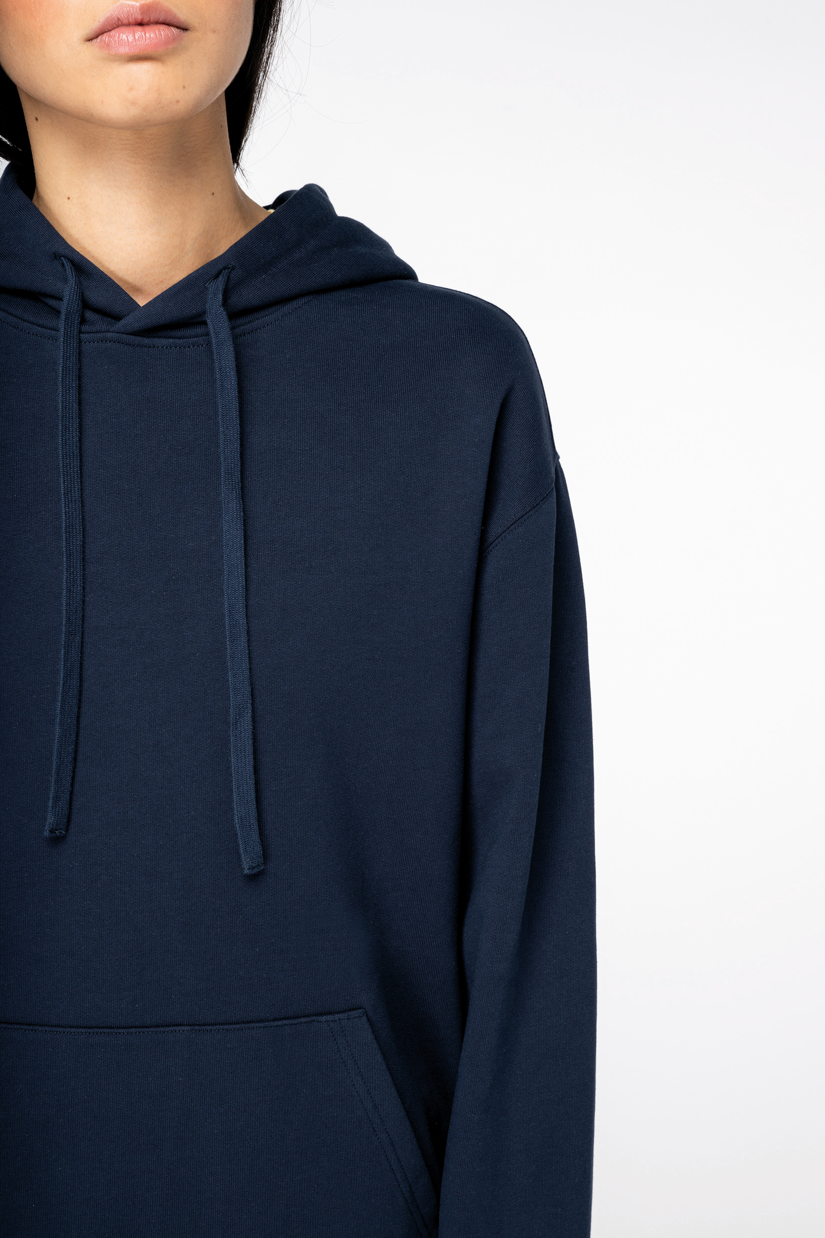 Miniature 7 pour Sweat-shirt écoresponsable à capuche  à épaules tombantes French Terry unisexe