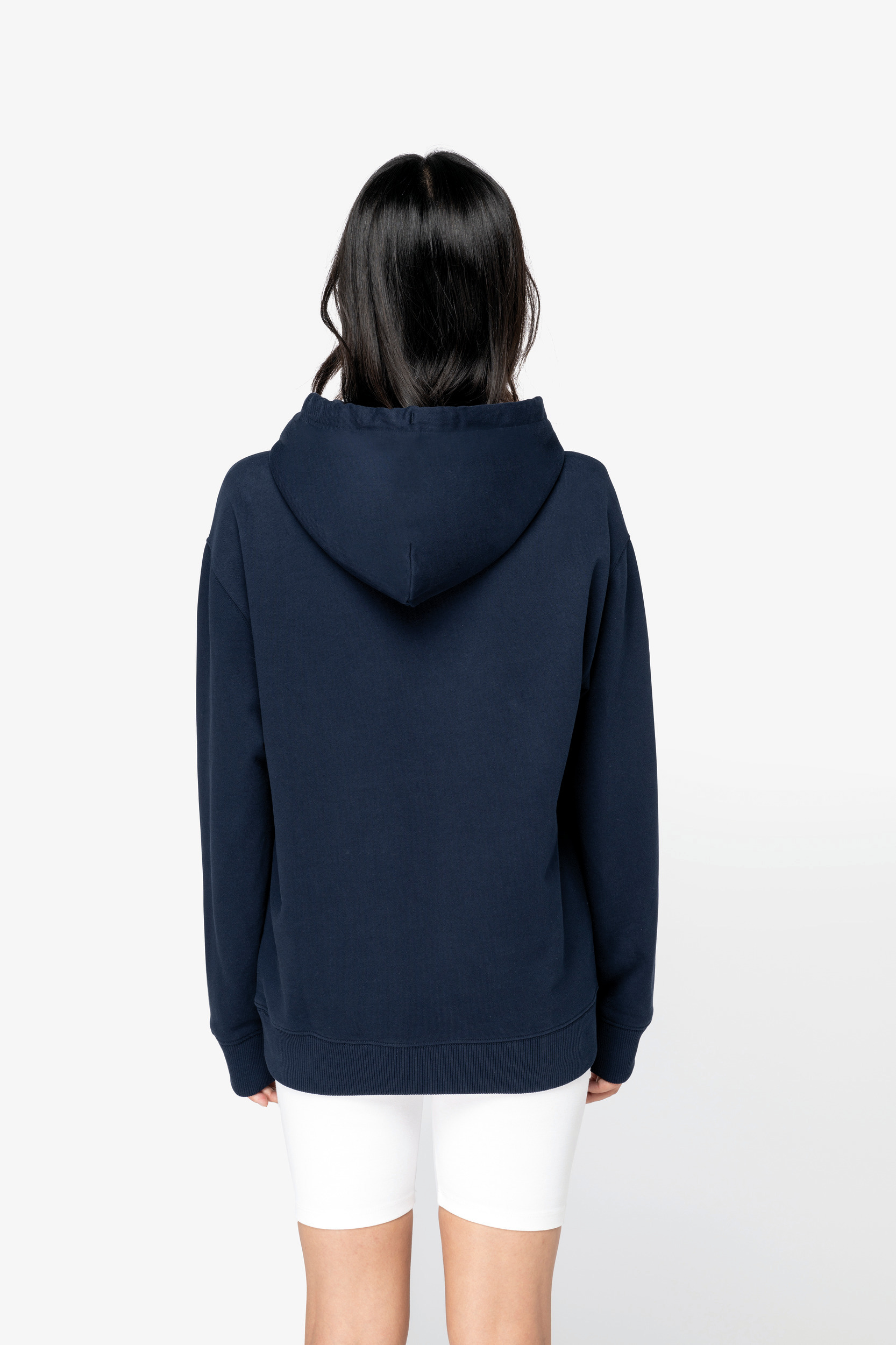 Miniature 5 pour Sweat-shirt écoresponsable à capuche  à épaules tombantes French Terry unisexe