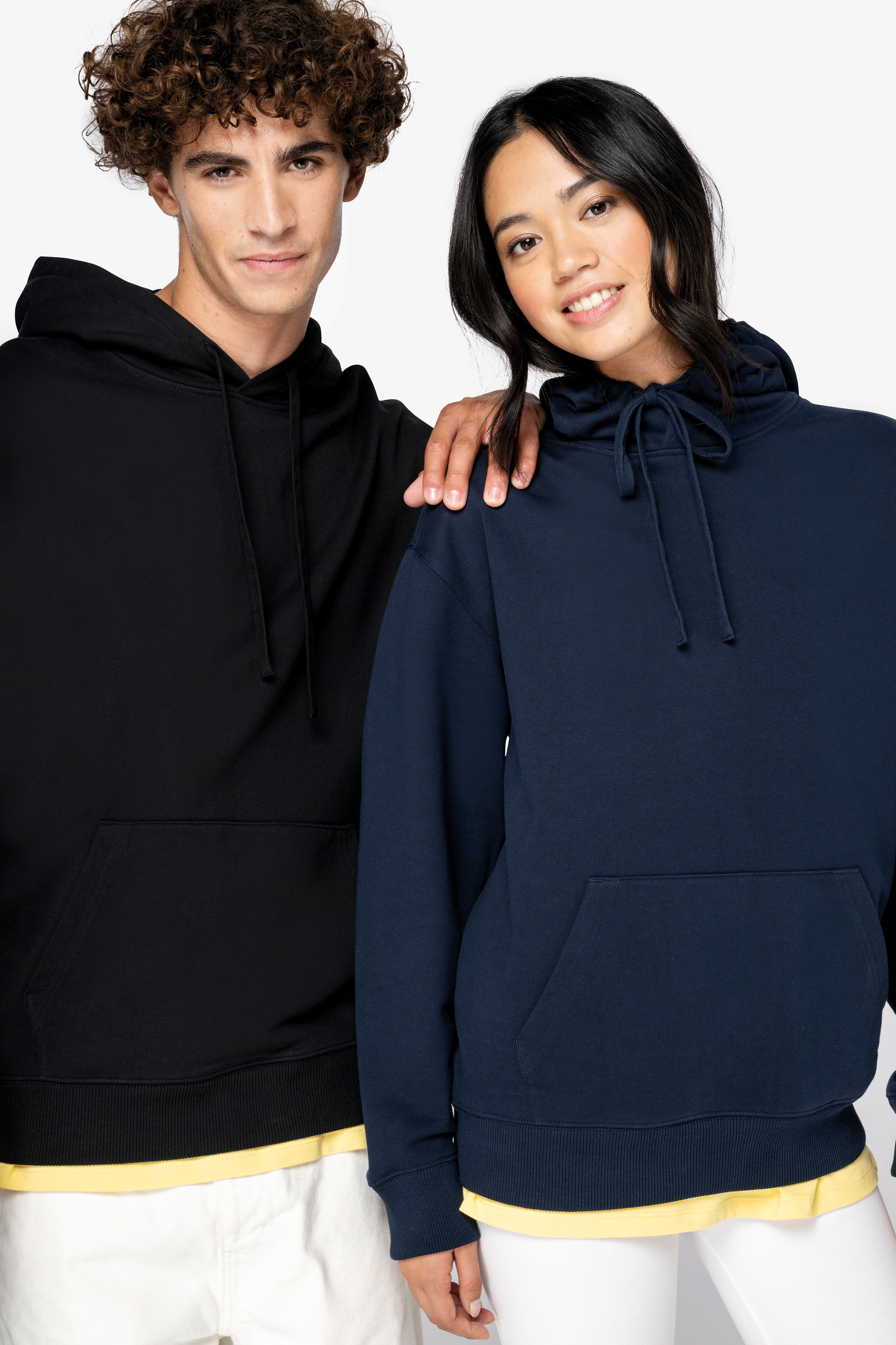 Miniature 1 pour Sweat-shirt écoresponsable à capuche  à épaules tombantes French Terry unisexe