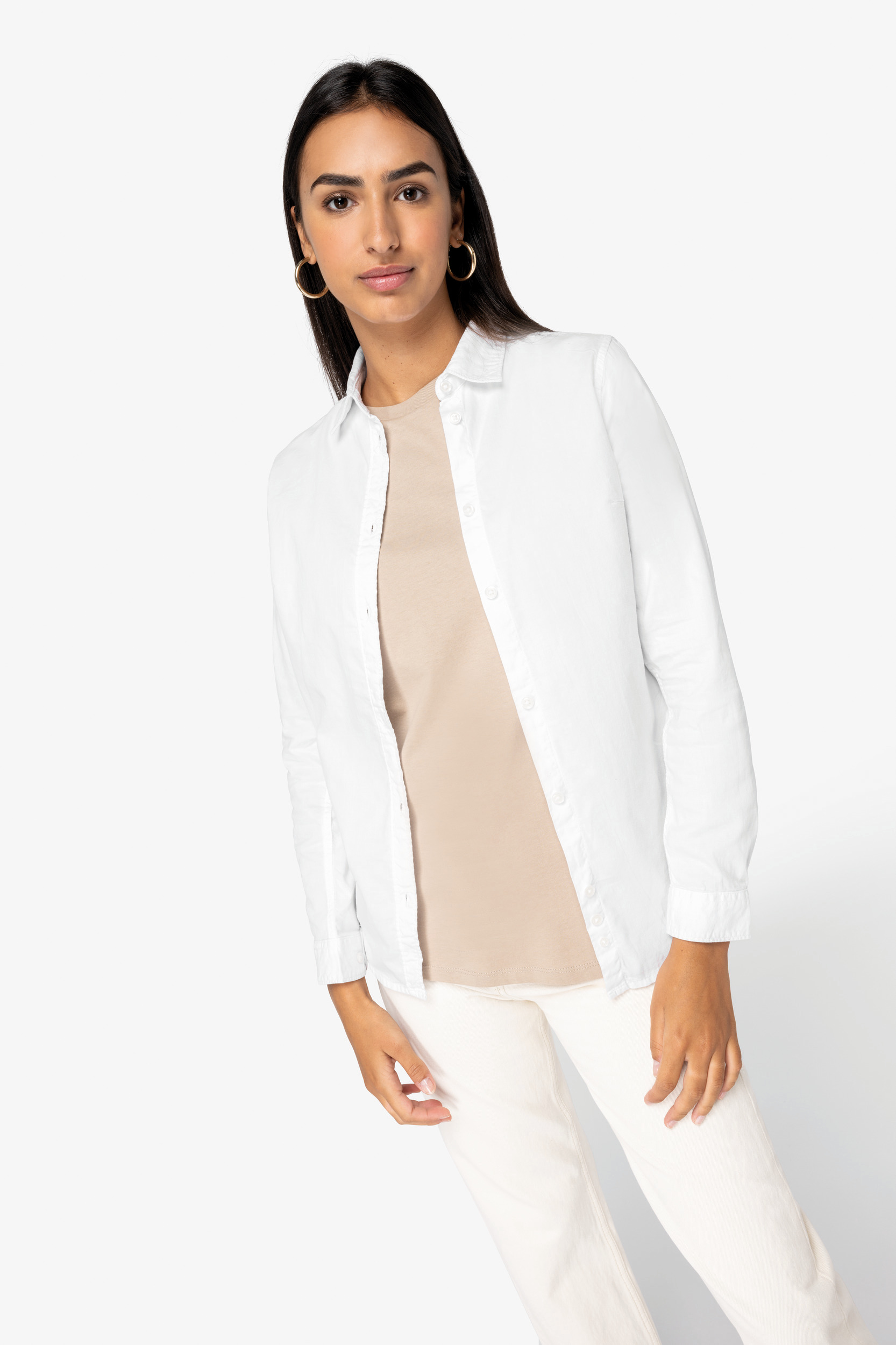 Miniature 1 pour Chemise écoresponsable délavée femme