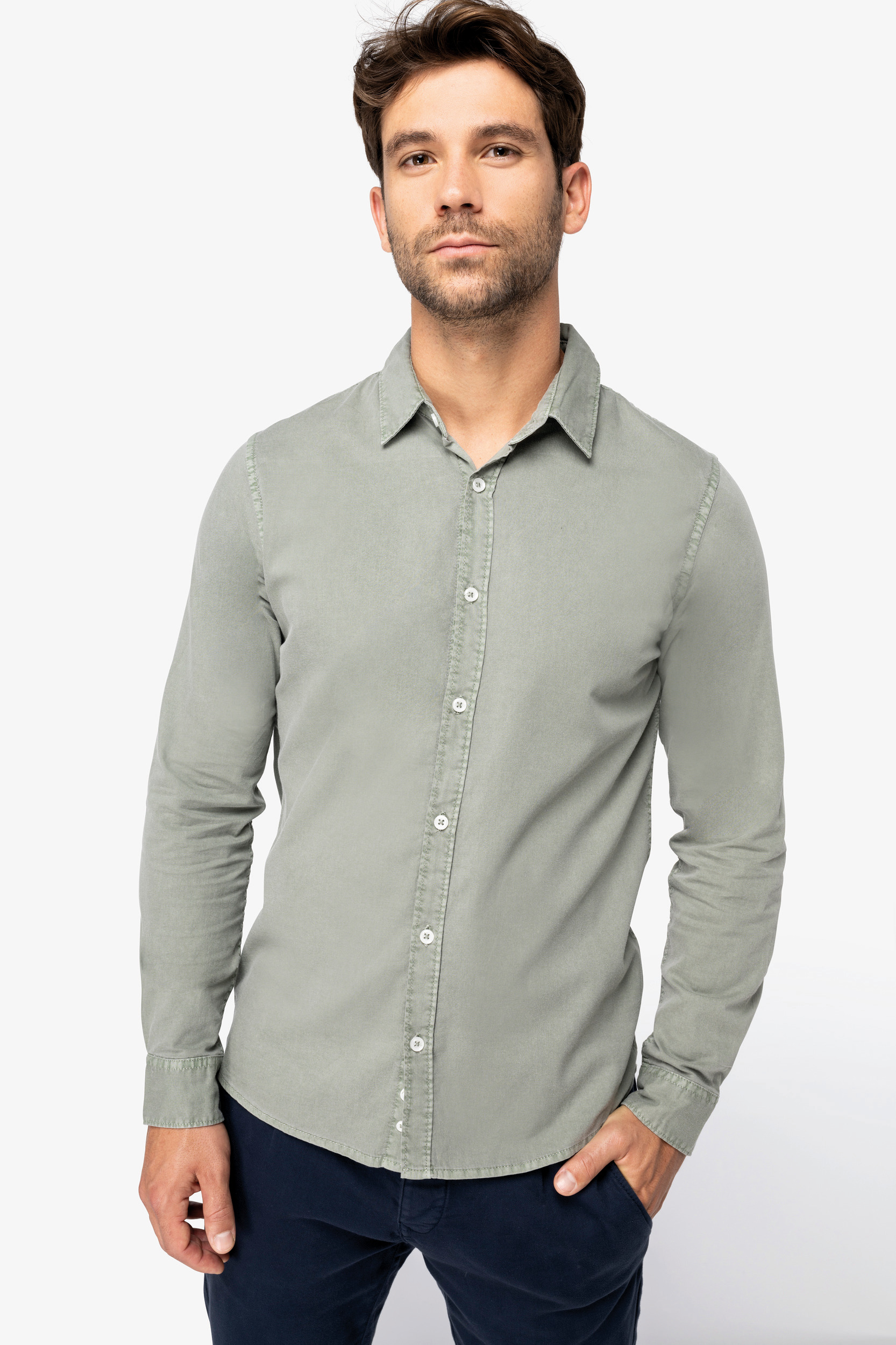Miniature 3 pour Chemise écoresponsable délavée homme